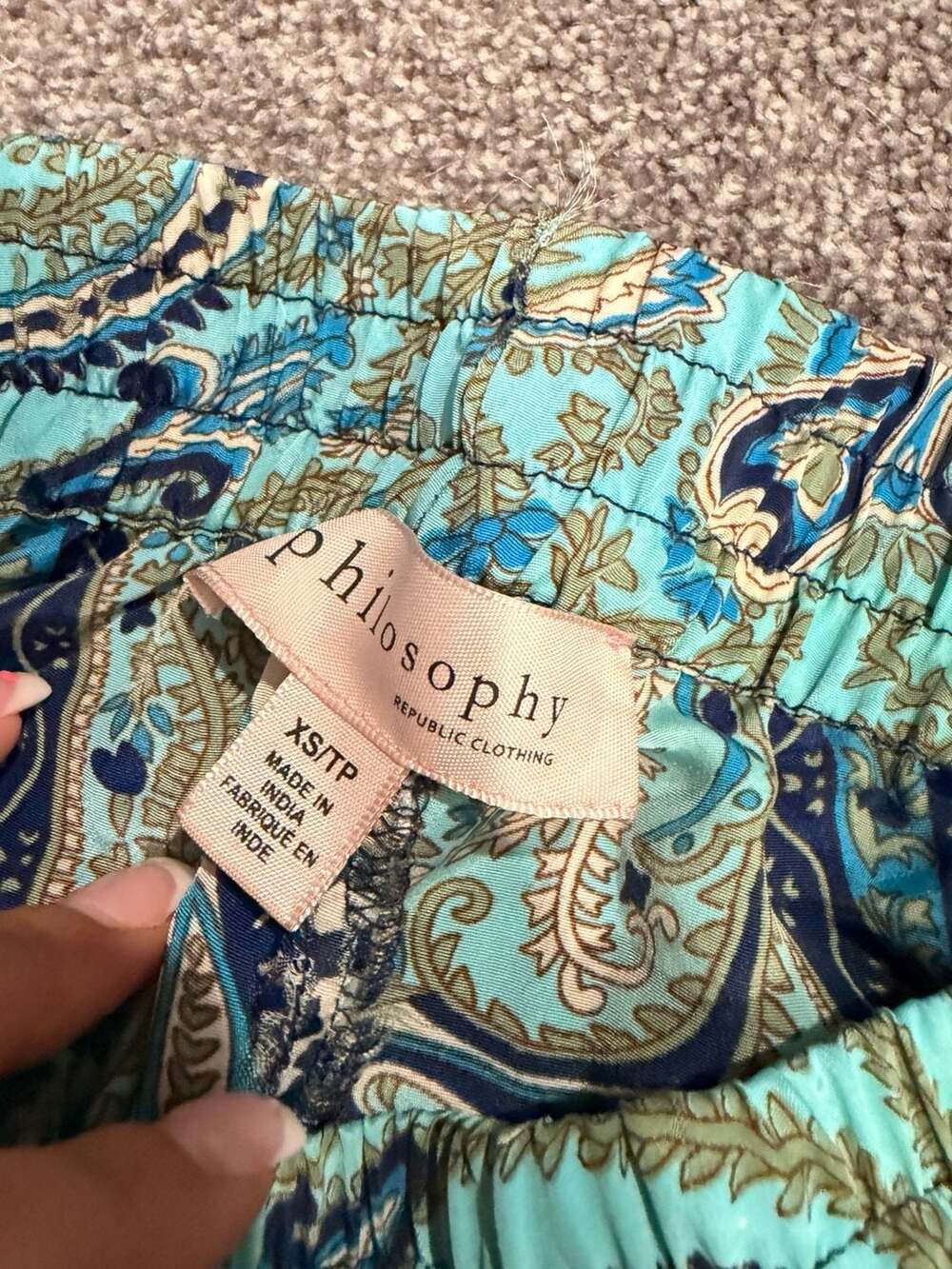 Philosophy Women's Paisley Wide Leg Palazzo Pants - Picture 2 of 6
